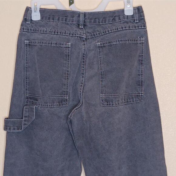 Unbranded Mens Jeans Gray Size 26x29 Painter Carpenter Bootcut Straight Denim - Picture 6 of 8